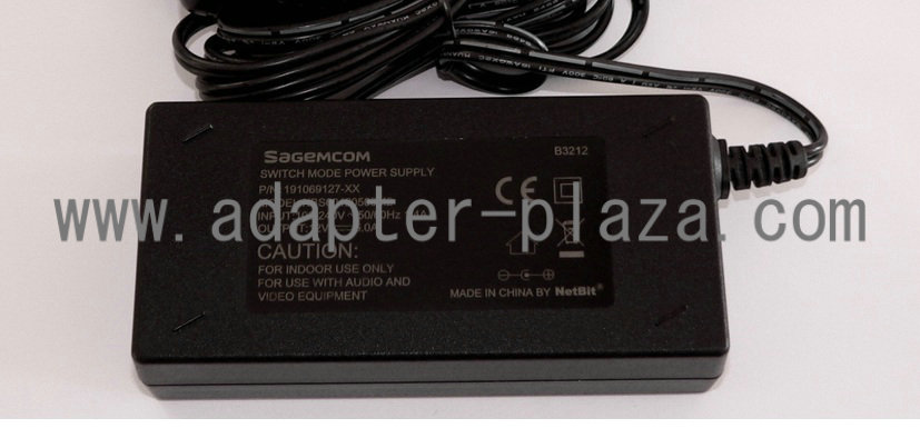 New SaGeMCOM 191069127-XX NBS60120500M2 AC-DC Adaptor 12V 5A Switching Power Supply - Click Image to Close